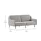 Flash Furniture Gray Faux Linen Split Back Futon Sofa-Wooden Legs HC-1035-GY-GG - alternate 4
